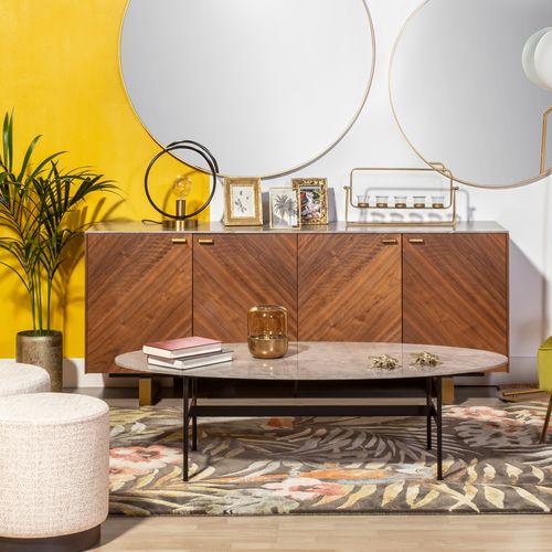 Modernes Sideboard - SOUL - CAMINO A CASA - Nussbaum / mit Schwingtür / mit 4 Beinen