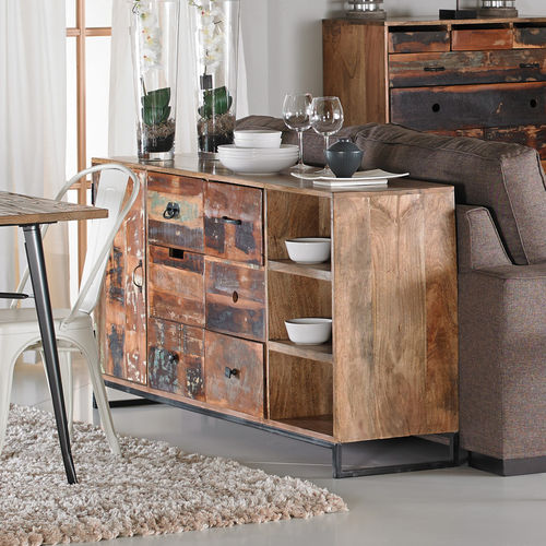 Modernes Sideboard - WOODLAND - CAMINO A CASA - Holz / mit Regal / mit Schubladen
