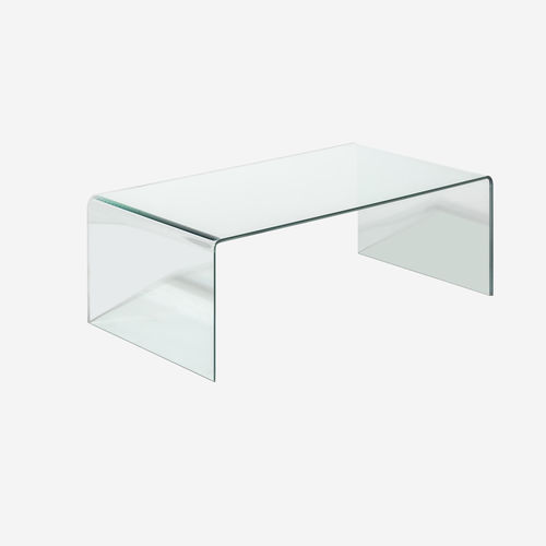 Moderner Couchtisch - TRANSPARENTE  - CAMINO A CASA - Glas / Gestell aus Glas / rechteckig