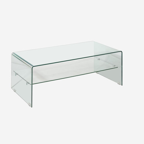 Moderner Couchtisch - TRANSPARENTE - CAMINO A CASA - Glas / Gestell aus Glas / rechteckig