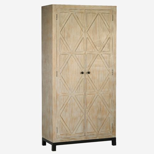 Moderner Kleiderschrank - KOH - CAMINO A CASA - gestrichenes Holz / mit Schwingtür / grau