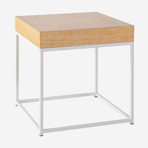 Moderner Beistelltisch - BLOCK - CAMINO A CASA - Holz / Gestell aus Metall / quadratisch