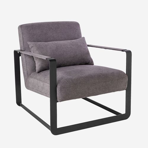 Moderner Sessel - CUBE - CAMINO A CASA - Stoff / Stahl / grau