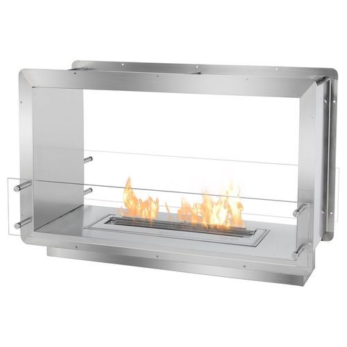 Doppelseitiger Kamineinsatz - See-Through Firebox - IGNIS Development, Incorporated - Bioethanol / Stahl / modern