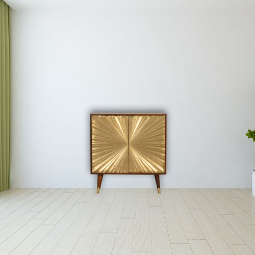 Sideboard / skandinavischer Stil - MANILA  - Artisan Furniture - Massivholz / Messing / Kupfer