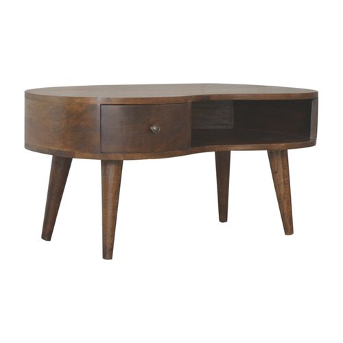 Couchtisch / skandinavischer Stil - WAVE - Artisan Furniture - Massivholz / Gestell aus Massivholz / gebogen