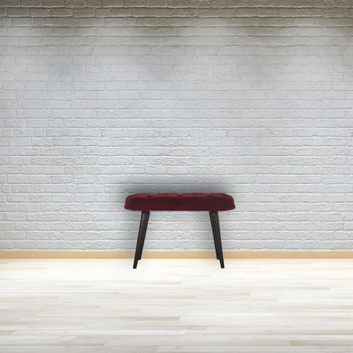 Polsterbank / skandinavisches Design - IN1448 - Artisan Furniture - Samt / Gestell aus Massivholz / Massivholz