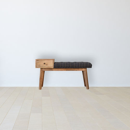 Polsterbank / skandinavisches Design - PEWTER TWEED - Artisan Furniture - Stoff / Gestell aus Massivholz / Massivholz