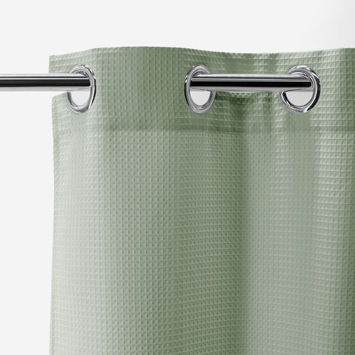 Weißer Duschvorhang - HONORE - BATH BAZAAR - grau / grün / beige