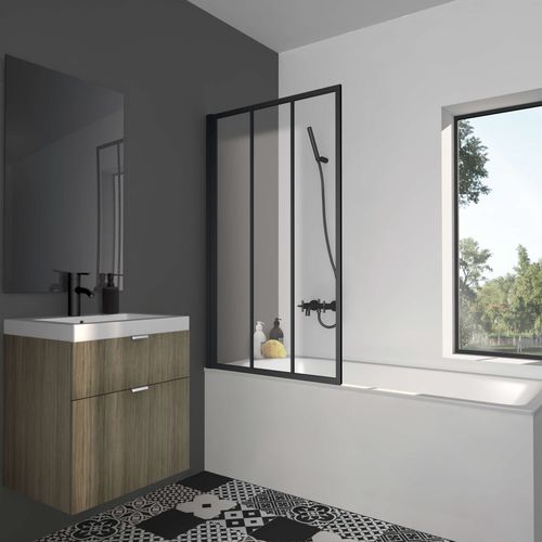 Feststehender Badewannen-Duschwand - TURIN - BATH BAZAAR - Securit®Glas / rahmenlos