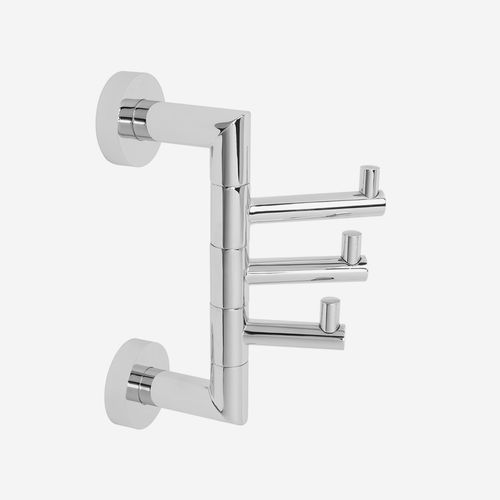Moderner Garderobenhaken - HOTEL - BATH BAZAAR - Messing / Edelstahl / 3-fach