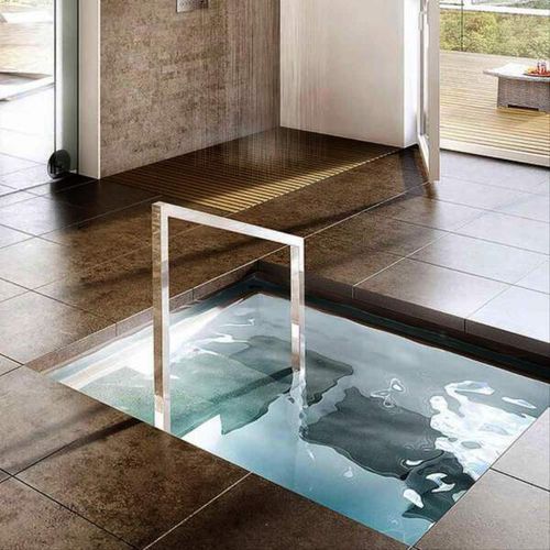 Quadratische Badewanne - Karo 120  - Fire Ice Systemtec Georg Zelger e.K. - zur beruflichen Nutzung / Polyester / modern