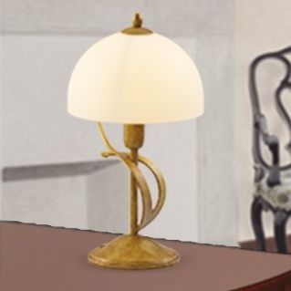 Tischlampe - 1720/1L - LAM Export - Stahl / Glas / klassisch
