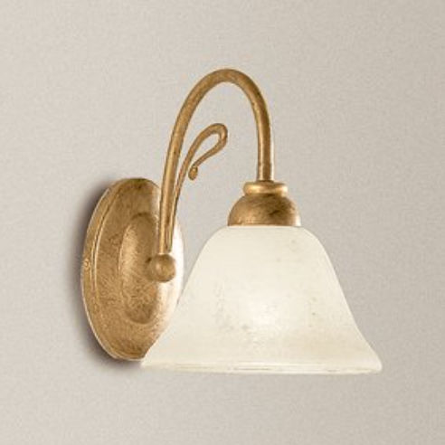 Klassische Wandleuchte - 2383/1A - LAM Export - für den Innenraum / Stahl / Glas
