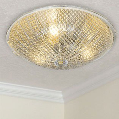 Klassische Deckenlampe - 3512/PL55 - LAM Export - rund / Glas / Stahl