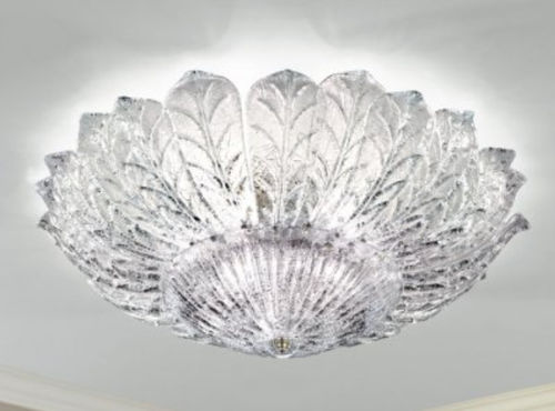Klassische Deckenleuchte - 6705/PL24 - LAM Export - rund / Glas / Stahl