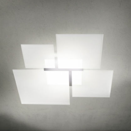 Moderne Deckenleuchte - QUADRIFOGLIO - LAM Export - Stahl / LED / für Privatgebrauch