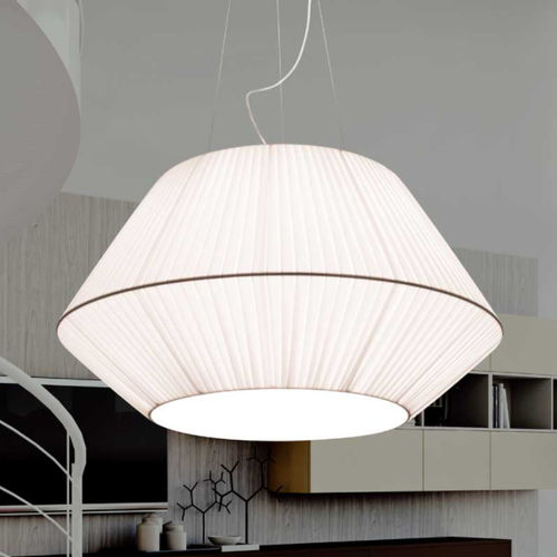 Hängelampe - SHERATON  - LAM Export - Stahl / Stoff / modern