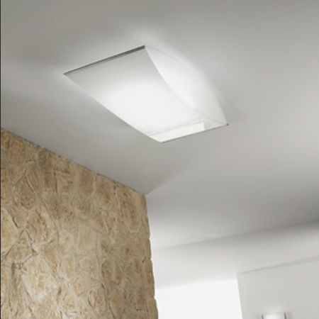 Moderne Deckenleuchte - POEMA - LAM Export - Glas / Stahl / LED