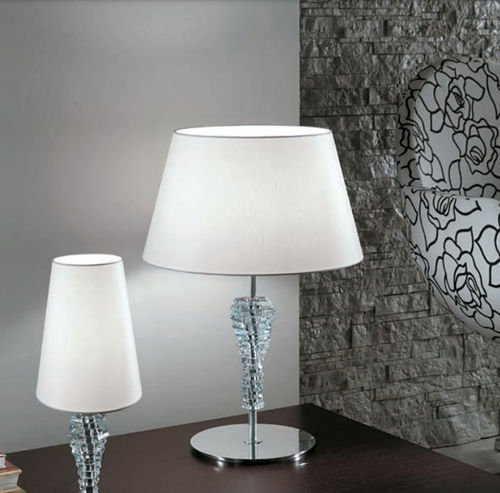 Tischlampe - CRYSTAL - LAM Export - Stahl / Kristall / Stoff