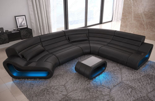 Halbrundes Sofa - CONCEPT C - Sofa dreams - modern / Leder / mit Stauraum