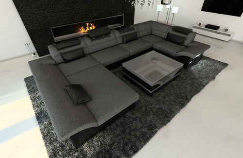 Modulsofa - Monza U - Sofa dreams - modern / Stoff / mit Kopfstütze