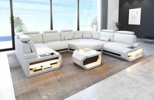 Modulsofa - Asti U - Sofa dreams - modern / Leder / mit Armlehnen