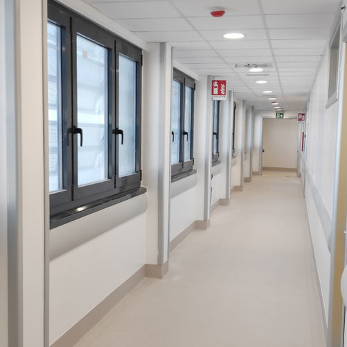 Aluminium-Wandschutz - CG.55 - STYLA s.r.l. - Verbundwerkstoff / antibakteriell / für Eckeinbau