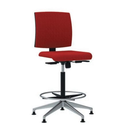 Standard-Hochstuhl - COMFORT - JULCAR - mit Rollen / für Büro / Stoff