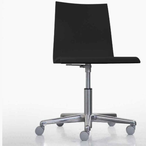 Standard-Hochstuhl - POLI - JULCAR - mit Rollen / für Büro / lackiertes Holz