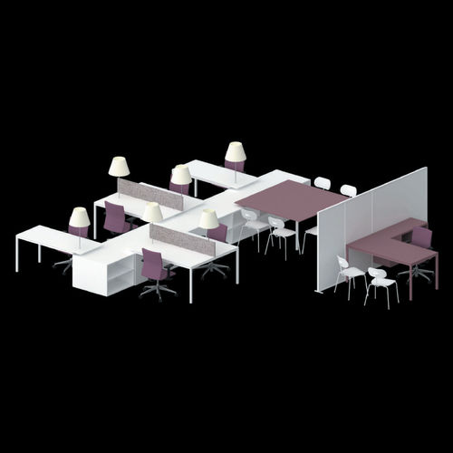 Schreibtisch für Open Space - QUADRATA - JULCAR - bodenstehend / für mehrere Personen / modern