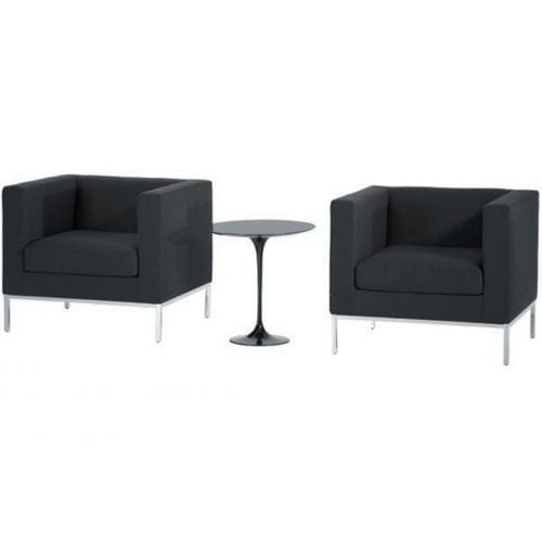 Moderner Sessel - KUBO - 1B - JULCAR - Stoff / Kunstleder / mit abnehmbarem Kissen