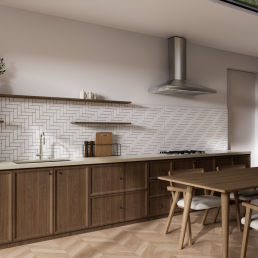 Kunststein-Arbeitsplatte - BELLE BEIGE - Fujian Ultracera New Materials CO.,Ltd - Verbundwerkstoff / Stein / für Profiküchen