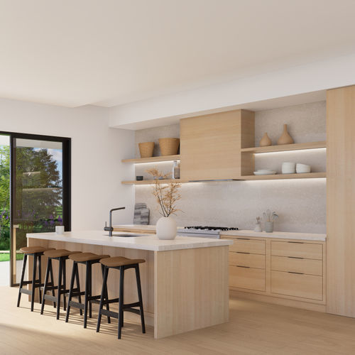 Kunststein-Arbeitsplatte - TRAVERTINE - Fujian Ultracera New Materials CO.,Ltd - Verbundwerkstoff / Stein / für Profiküchen