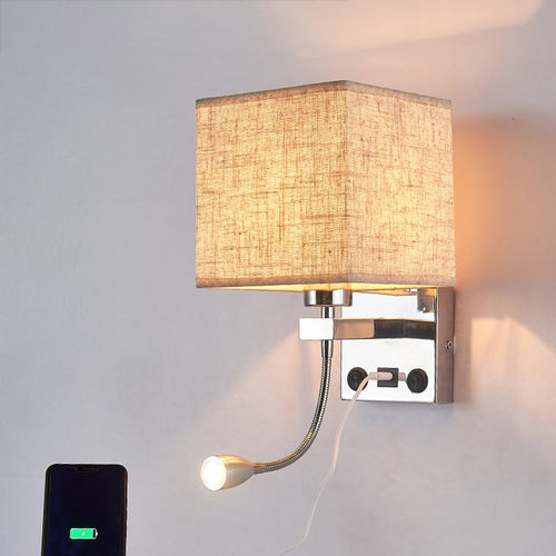 Moderne Wandleuchte - KD-LWL-ALUK30 - kindom opto-electronic co.,ltd - für den Innenraum / Aluminium / Stoff