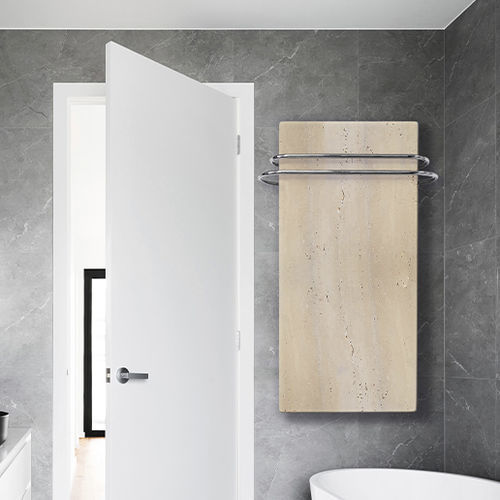 Elektrischer Badheizkörper - Le Fante Travertino - Chaleur Naturelle - 1500 w / modern / Naturstein