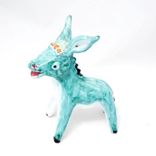 Keramik-Skulptur - ASINELLO - mavi ceramica - freistehend / für Gewerbegebrauch / blau