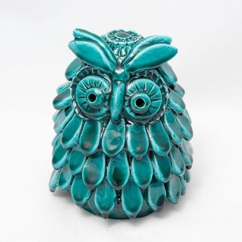 Keramik-Skulptur - GUFETTO - THE PIGGY BANK - mavi ceramica - freistehend / für Gewerbegebrauch / blau