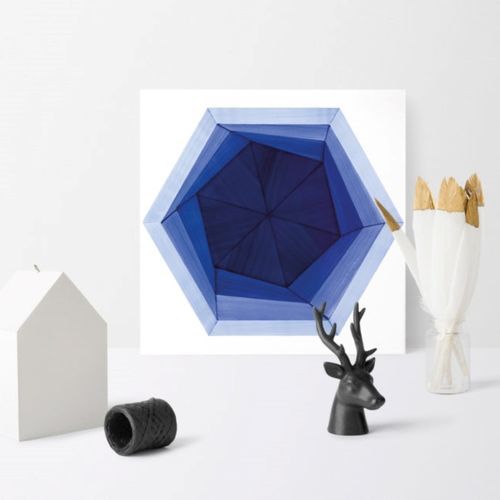 Sechseckige Fliese / Keramik - Multicolor - mavi ceramica - emailliert / für den Innenraum / für Küche
