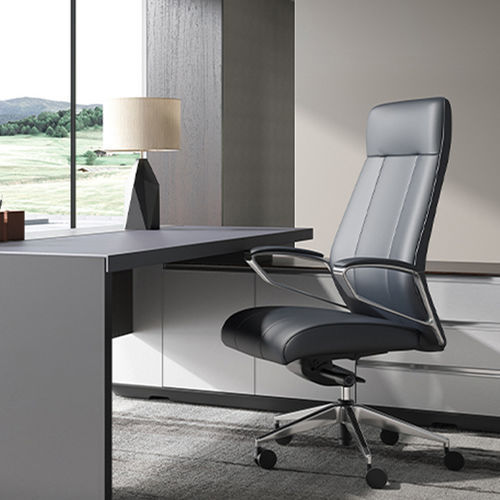 Moderner Chefsessel - Calm  - Zhejiang Sunon Furniture Manufacture Co., Ltd. - Leder / Stahl / mit Kopfstütze