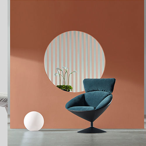 Moderner Sessel - UY - Zhejiang Sunon Furniture Manufacture Co., Ltd. - Samt / mit Kopfstütze / grau