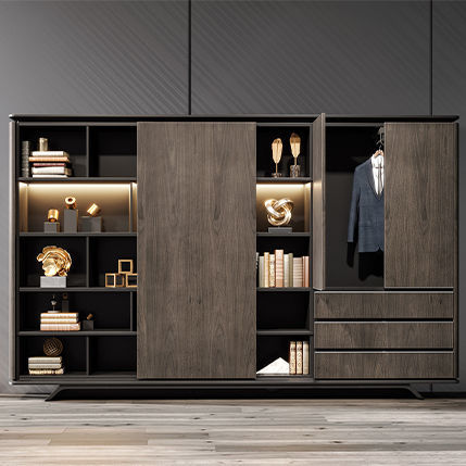 Moderner Kleiderschrank - Altaes  - Zhejiang Sunon Furniture Manufacture Co., Ltd. - Holz / mit Schiebetür / mit integrierter Beleuchtung