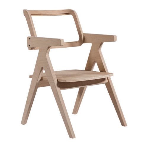 Moderner Stuhl - P-340 - Papelci - Sperrholz / Gestell aus Holz / für Restaurants