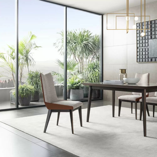 Moderner Esszimmerstuhl - L12 - Zhongshan Four Seas Furniture MFG. Ltd. - für den Innenraum / Stoff / Holzfurnier