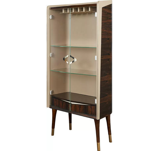 Moderne Vitrine - Grand Turismo 893  - Zhongshan Four Seas Furniture MFG. Ltd. - mit hohen Beinen / Glas / Ziricote