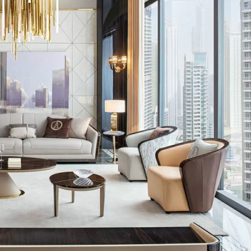 Moderner Sessel - Grand Turismo 893 - Zhongshan Four Seas Furniture MFG. Ltd. - Stoff / Ziricote / mit abnehmbarem Kissen