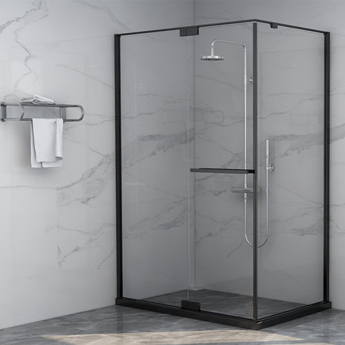 Glas-Duschkabine - HJL5801 - Huida Sanitary Ware Co., Ltd. - Edelstahl / einflügelig / rechteckig