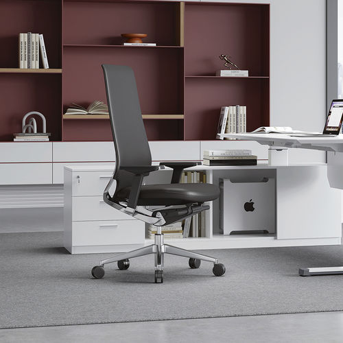 Moderner Bürostuhl - Arco - Foshan Orcco Furniture Co., Ltd. - für den Innenraum / Leder / Gestell aus poliertem Aluminium