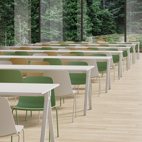 Moderner Besucherstuhl - Lola 01 - Foshan Orcco Furniture Co., Ltd. - für den Innenraum / Kunststoff / Gestell aus Stahl