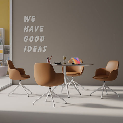 Moderner Konferenzstuhl - Lola 46C-04 - Foshan Orcco Furniture Co., Ltd. - für den Innenraum / Leder / Stoff